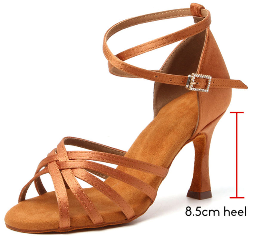 Tan latin 2025 dance shoes