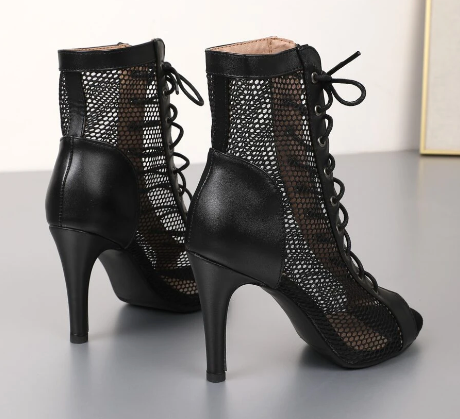 Lace up heeled shoe boots online